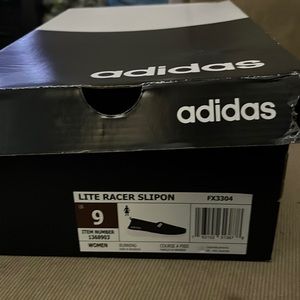 Adidas lite racer slipons - women’s- size 9. New in box